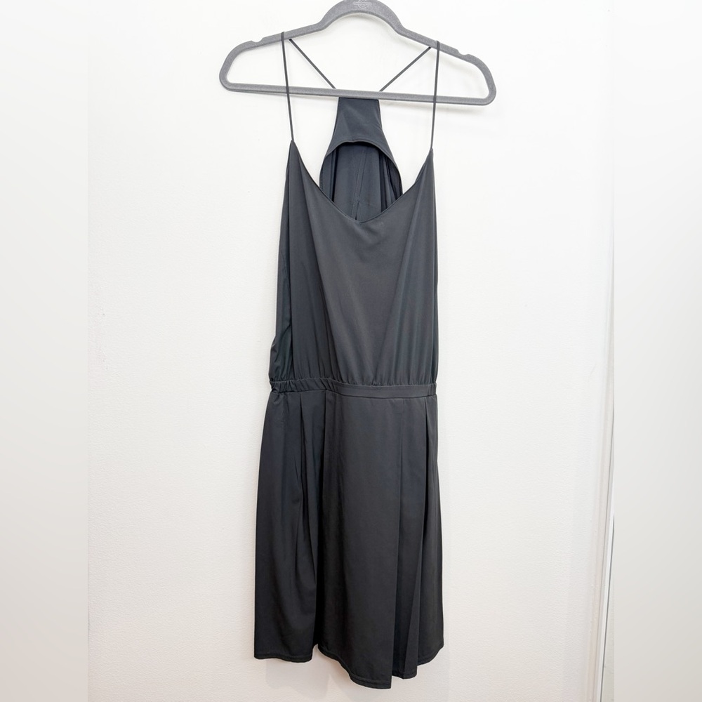 Lululemon Athletica Gray Sleeveless Halter Mini Dress